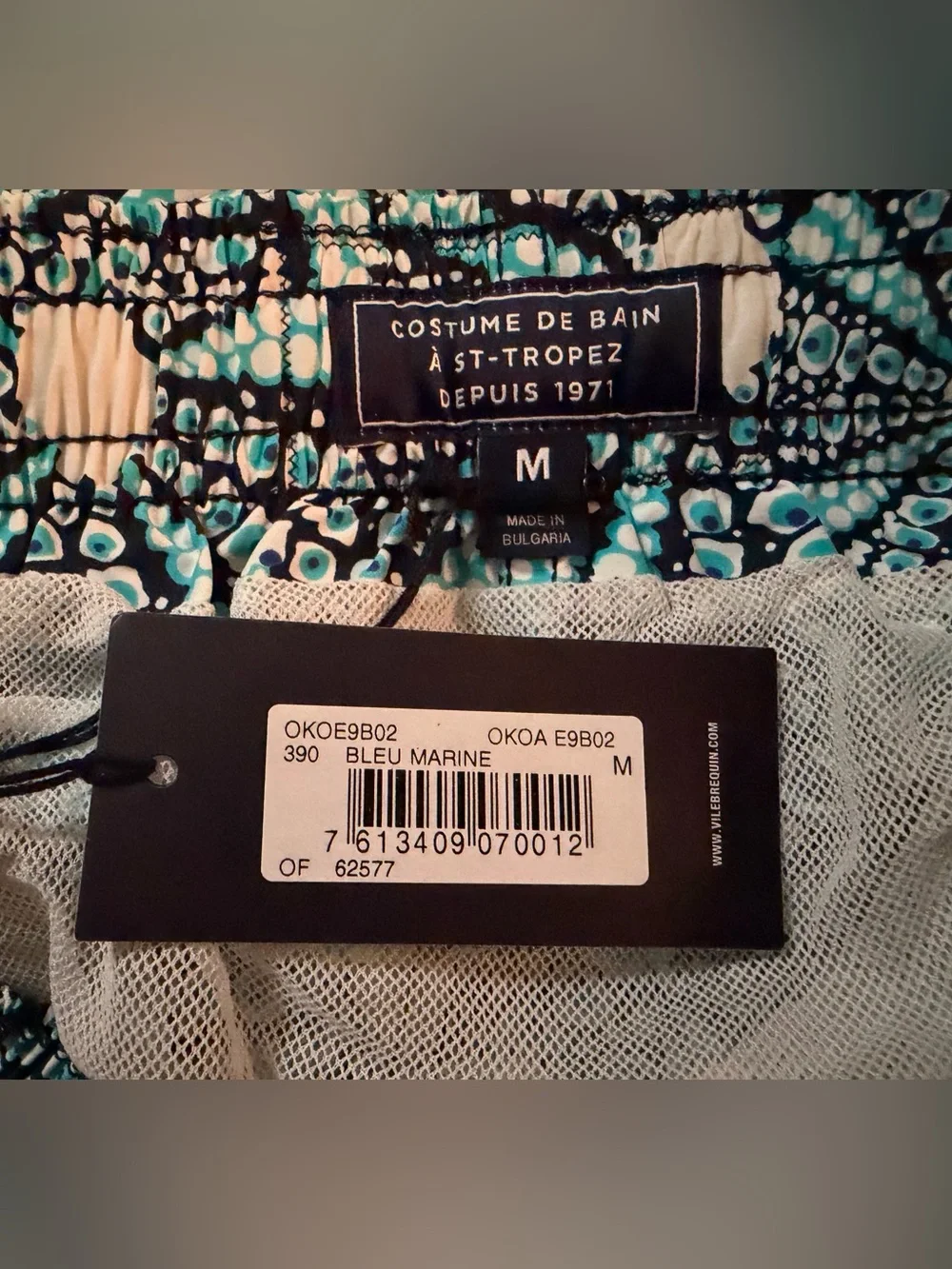 NWT Vilebrequin Men’s Bleu Marine Swim Trunks in M